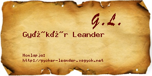 Gyökér Leander névjegykártya